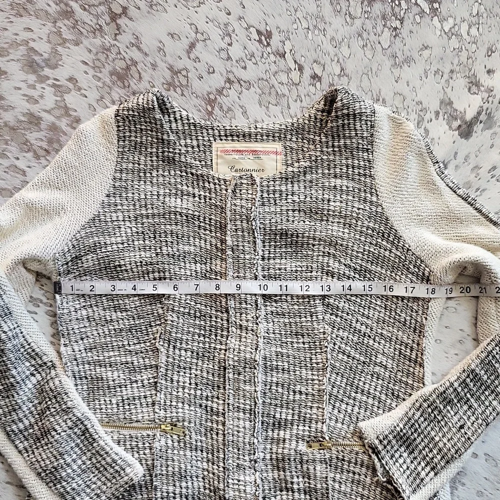 Anthropologie Cartonnier Glimmer Tweed Jacket SzM